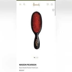 MASON PEARSON Boar Bristle Pocket Hairbrush & Cleaning Solution